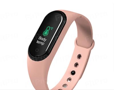 China Best Selling Colored Smart Watch Reloj Inteligente Touch Screen Watch M4 Pro Bit Fit Fitness Band M4 Wristband Body Temperature Reloj Inteligente for sale