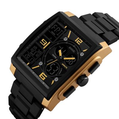 China Skmei 1274 Non-Specific Square Sport Digital Dual Time Watches Block Tangan Men's Digital Watch for sale