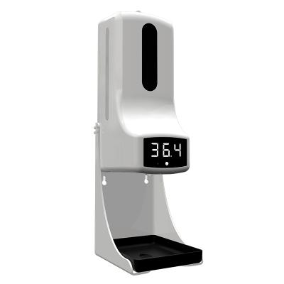 China Shenzhen Qiangwei K9 Pro Wall Mount Sensor Automatic Digital Soap Dispenser With Thermometer Measuring Instruments for sale