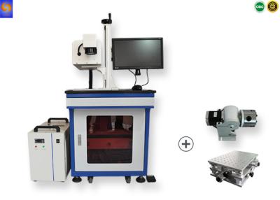 China impressora UV da marcação do laser de 3W 5W, equipamento da gravura do laser 3D para o cabo de USB à venda