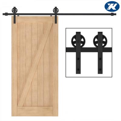 China American Popular Modern Quiet Double Bypass Iron Kit Sliding Barn Door Hardware for sale