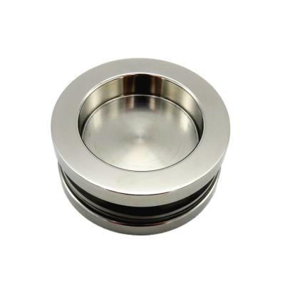 China Modern Bathroom Door Knob Stainless Steel Glass Flush Shower Sliding Door Round Double Sided Handle for sale