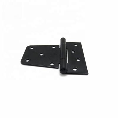 China Modern T Type Iron Door Hinge Black Coating Door Strap Hinges for sale