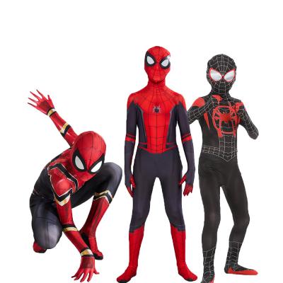 China High Quality Polyester Spiderman Costume Adult And Kid Halloween Costume Spandex 3D Cosplay Red Black Clothing for sale