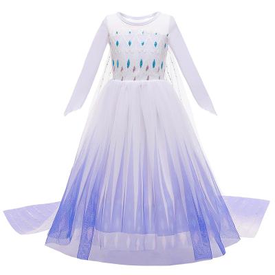 China NEW Polyester Style Girls Princess Elsa Dress Ball Gown Birthday Helloween Kids Cosplay Helloween Tv/Movie Clothing Costume for sale