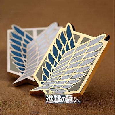 China The Other Attack on Liberty Freedom Scout Regiment Legion Survey Recon Corp Eren's Titan Wings Pin Brooch Badge Anime Costume Props for sale