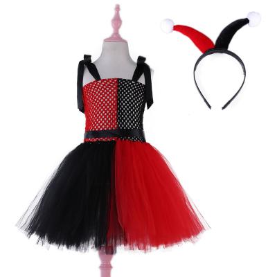 China Harley Squad Quinn Anime Christmas Halloween Party Cosplay Dress Up Polyester Suicide Purim Costumes For Kids for sale