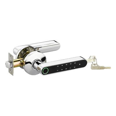 China Home Security Handle Door Lock Tuya Zinc Alloy Smart Biometric Fingerprint Lock for sale