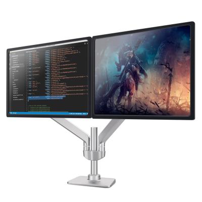 China High Quality Bestand Good Price Dual Aluminum Alloy Monitor Desktop Stand Mount For LCD Up To 17