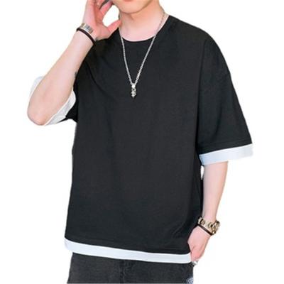 China Summer Loose T-shirt Men's Cotton QUICK DRY QUICK DRY Plus Size Round Neck Short Sleeve T Shirts For Men for sale