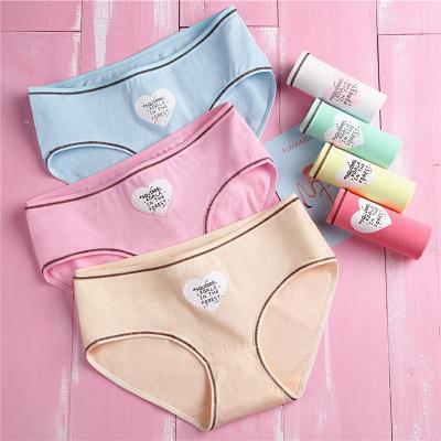 China Cheap Breathable Soft Breathable Cool Girls Love Girls Cotton Low Price Size Briefs Underwear for sale