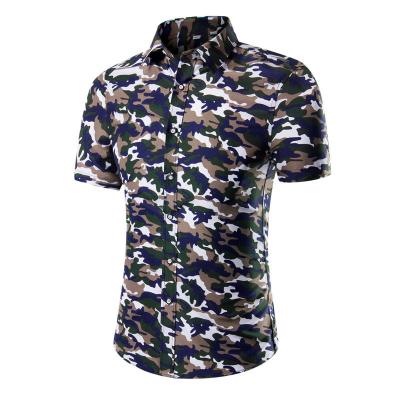 China Summer Long Sleeve Viable Plus Size Male Shirts Camouflage Casual Cotton Shirt for sale