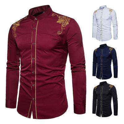 China European And American Fashion And Summer Mens Wear Long Sleeve Spring Long Sleeve Collar Shirt for sale