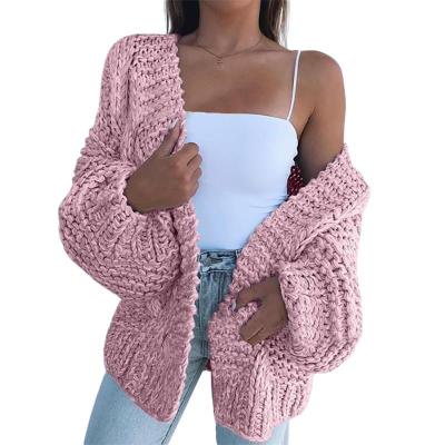 China Autumn Winter Wool Women Sweater Plus Size Casual Cardigan Plus Size Fashion Warm Jacket for sale