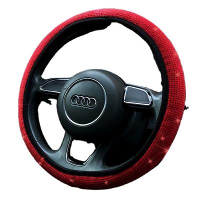 China 2023 Universal Car Rhinestone Bling Bling Crystal Bling Steering Wheel Cover Crystal Car Stuff Auto Accessories for sale