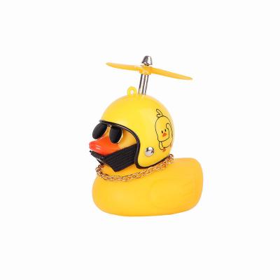 China Cute/Cute Hot Selling Mini Yellow Rubber Duck Cartoon With Helmet Duck Creative Decoration Car Accessories Car Interior Decoration for sale