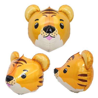 China Hot New 22inch 3d Tiger Party Movie Foil Balloons Kids Birthday Holiday Party Decoration Inflatable Toy Helium Balloon for sale