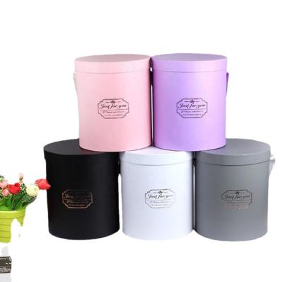 China Recyclable Wholesale Cylindrical Gift Box Round Paper Container Paper Container Gift Box for sale