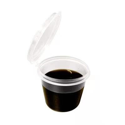 China Disposable Plastic Sauce Cup Small Seasoning 2021 Plastic Box Cup Soybean Takeout Cups With Lid Disposable Sauce Container for sale