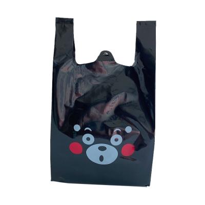 China Biodegradable Shopping Tote Bag Biodegradable Handle Plastic Bags for sale