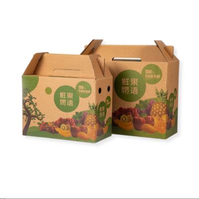 China Recycled materials fruit cartons folding fruit box color printed paper box for sale