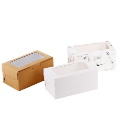 China Biodegradable White Cardboard Paper Packaging Paper Muffin Muffin Food Package Cardboard Boxes for sale