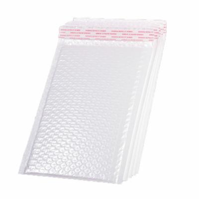 China Mailling Packing Pearl White Film Bubble Express Double Packing Bag for sale