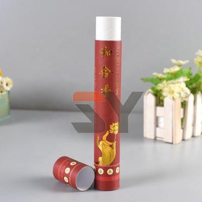 China Long Biodegradable Cardboard Tube Packaging With Lid And Base for sale