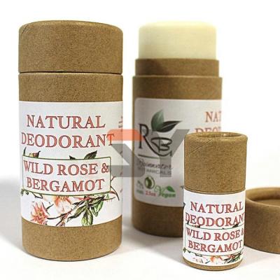 China Recycled Materials 0.5 Ounce Eco-Friendly Biodegradable Lift Up Tube Kraft Paper Air Freshener Paper Tube Packaging for sale