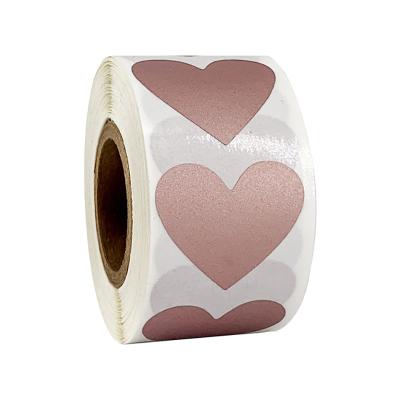 China Waterproof Custom Roll Size Heart Shaped Silver Scratch Off Label Sticker for sale