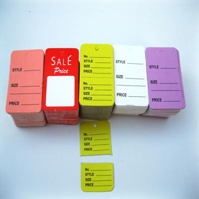 China Custom Double Side Print Viable Price Ticket, Merchandise Retail Price Tag, Sales Pricing Tag With Numbers for sale