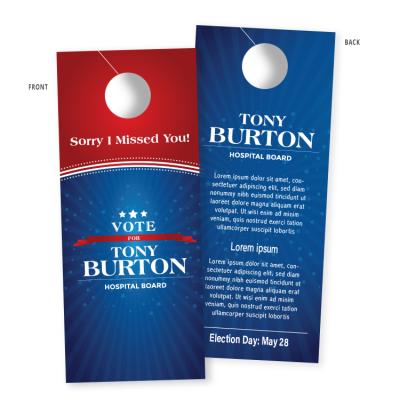 China Sustainable Real Estate Door Hanger Custom Printed Micro-Perforated Paper Tag for sale