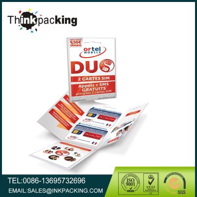 China Best recycled materials SIM card pack, customized SIM packs, plastic sim card packaging for sale