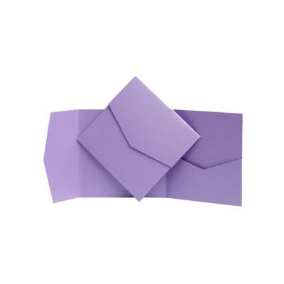 China Envelopes promotion custom branding wedding invitation presentation pocketfold for sale