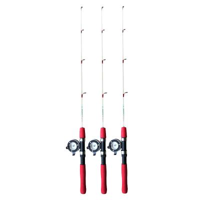 China Fiberglass Fiberglass Ice Fishing Poles With Reel Rotating Telescopic Fishing Rod for sale