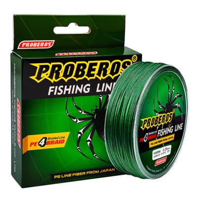 China Float Marker Line Multicolor 100M Saltwater PE Multifilament 4 Strand Braided Fishing Line for sale