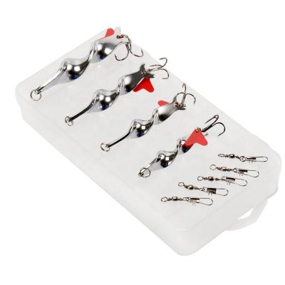 China 10g 14g 21g 28g General Spinning Hard Fishing Lure Metal Spinner Bait Spoon For Trout Pike PESCA Treble Hook for sale