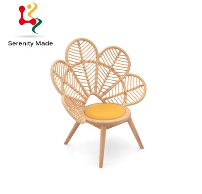 China Modern wood rattan furniture wicker rattan uphplstered seat leisure chair for hotel wedding use for sale