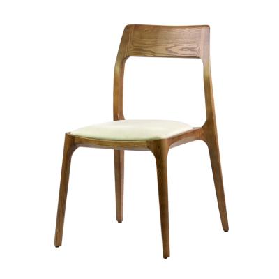 China Super Comfortable Simple Style Chair Lounge Dining Chairs Modern Wood Fabric Seat Restaurant Chair For Sale for sale