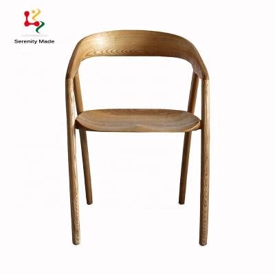 China Super Comfortable Wholesale Lounge Chairs Solid Wood Restaurant Dining Chair With Back for sale