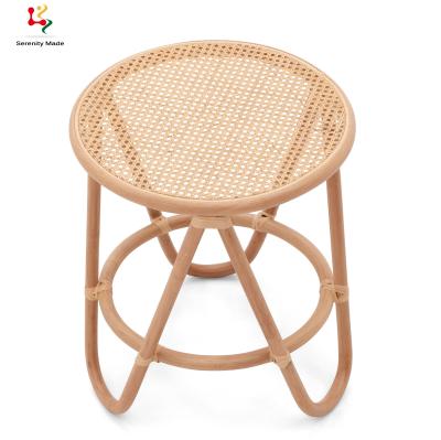 China New Style Rattan Furniture Durable Commercial Natural Rattan Living Room Cafe Round Table for sale