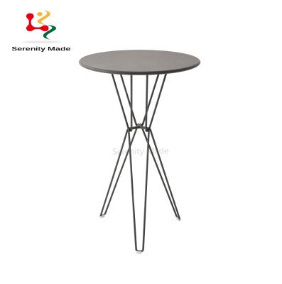 China Wedding Event Table Wedding Event Table Metal Cocktail Bar Tables Modern Round Iron Legs High Dry Bar Tables for sale