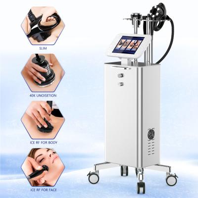 China Weight Loss Factory Holding RF Radio Frequency 4 Handles Device For Face Vacuum Skin Tightening Ice Body Care Machines for sale