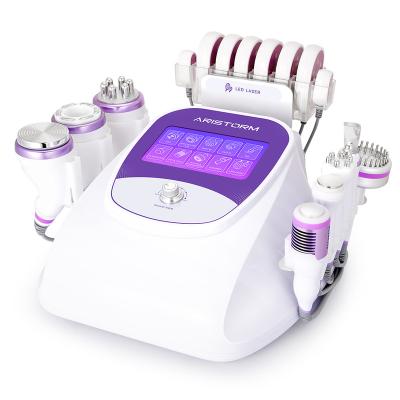 China Anti-Puffiness DROP SHIPPING 10 in 1 Cavitation 2.5 40k Ultrasonic Hot Cold Skin Scrubber Skin Care Vacuum RF Beauty Machine for sale