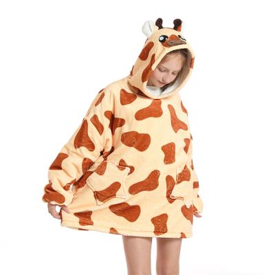 China Hot-selling high-end flannel cartoon animal one-piece breathable pajamas children's hooded one-piece pajamas for sale