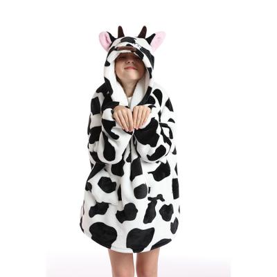 China Amazon QUICK DRY Children's Flannel Animal One Piece Pajamas One Piece Cartoon Hooded High End Pajamas for sale