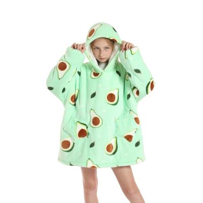 China 2022 Wearable Kids Must Have Sherpa Fleece Kids Pajamas Plus Size Warm Sleeper Flannel With Pockets Hoodie Two Star Pajamas For K for sale