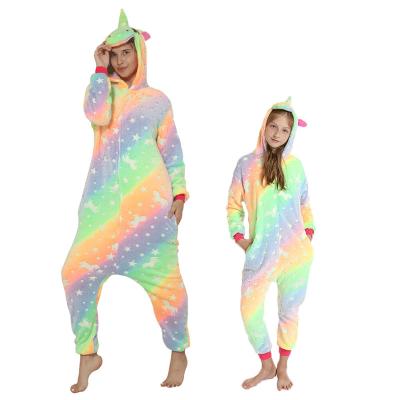 China IN-STOCKED QUICK DRY Mama and Me Fimily Pajamas Animal Glow Cartoon Costume Onesies Christmas Pajamas Night Luminous Unicorn for sale