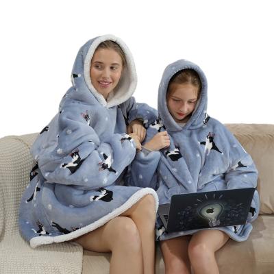 China Hot-selling Thermal One-Piece High-end Flannel Cover-up Hoodie Animal Family Pajamas Cartoon Pajamas For Women Kids Dancing Unicorn for sale