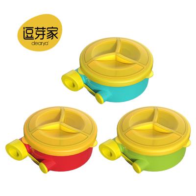 China BPA Free Food storage container snack food box with eco friendly PP material and three compartment design for sale